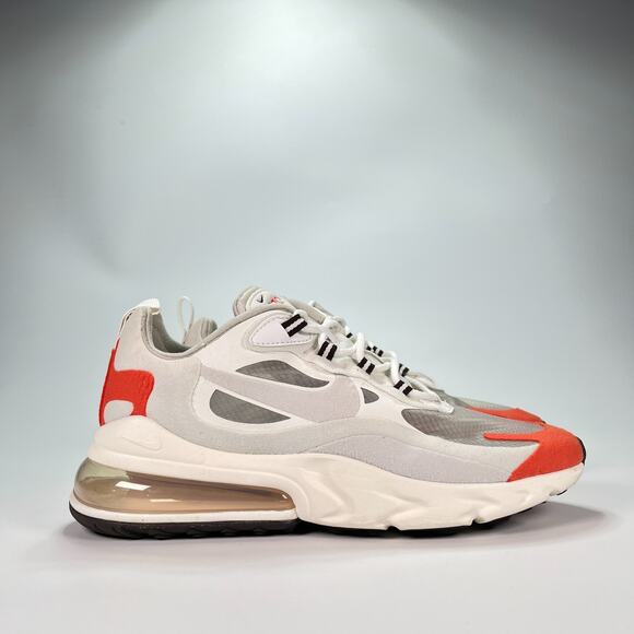 Nike Air Max 270 React White Red Running Shoes Sneakers AT6174-200 Womens Size 9 - Picture 1 of 10